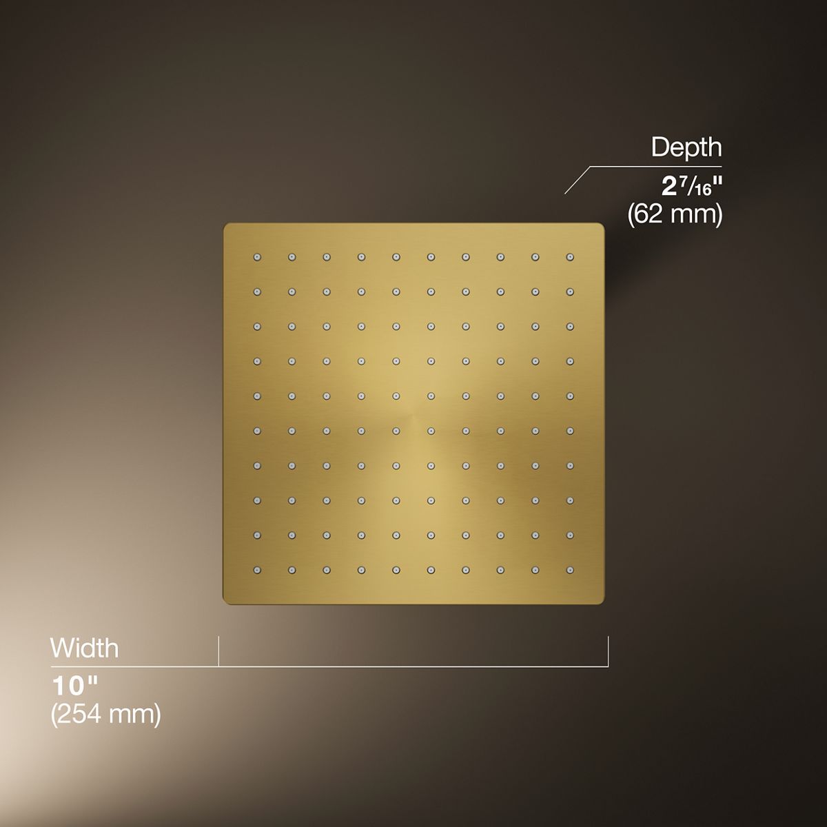 3/4 view of product with dimensions