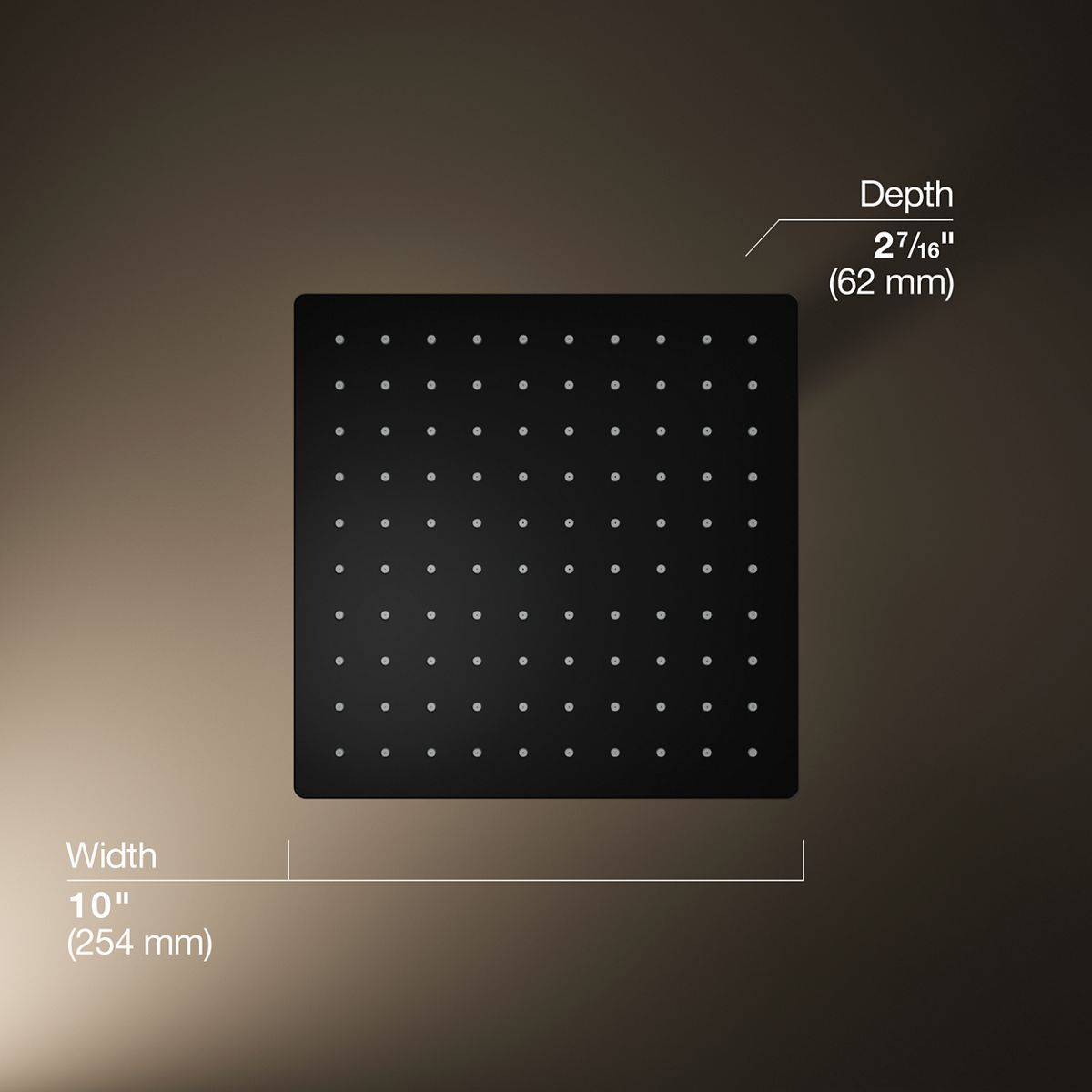 3/4 view of product with dimensions