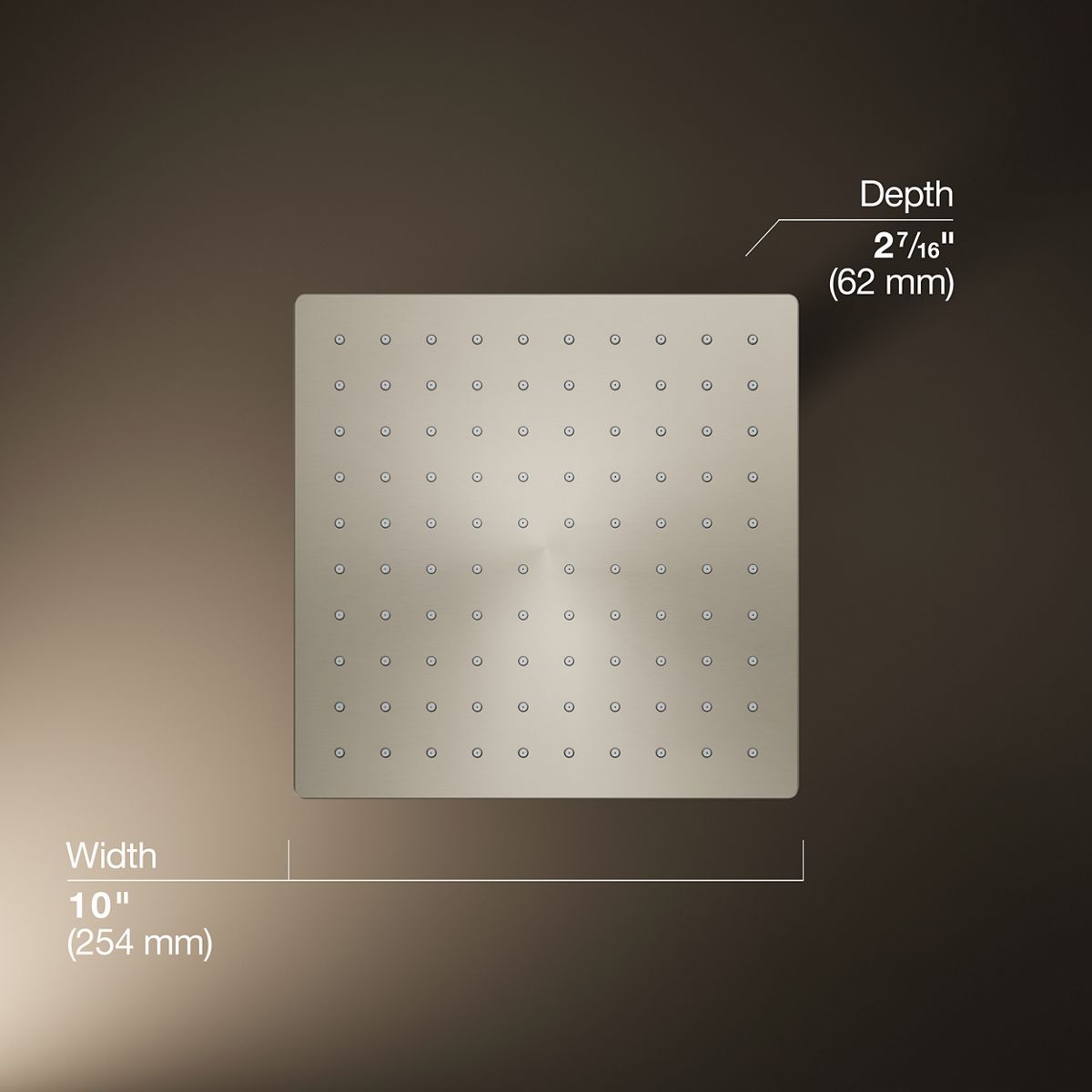 3/4 view of product with dimensions