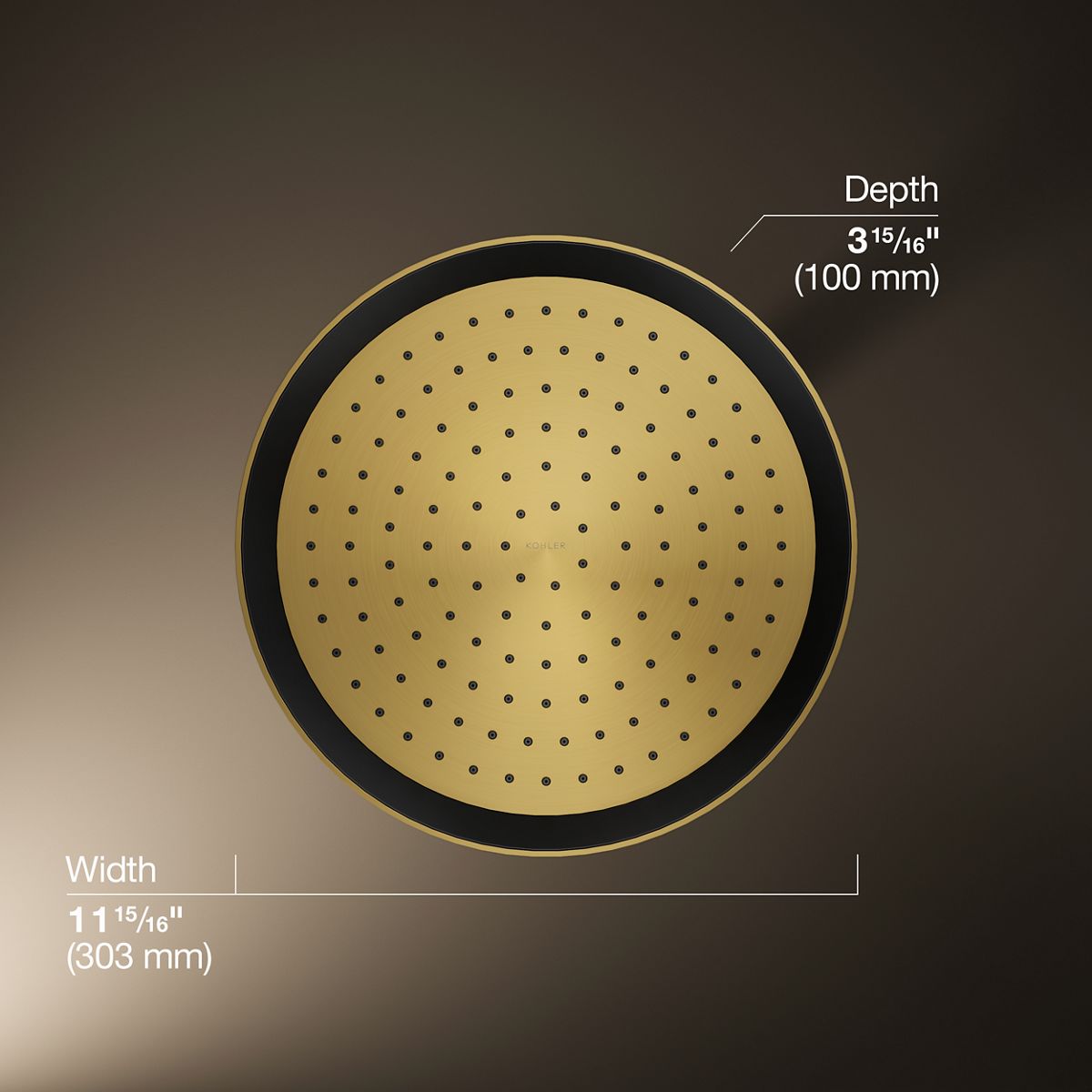3/4 view of product with dimensions