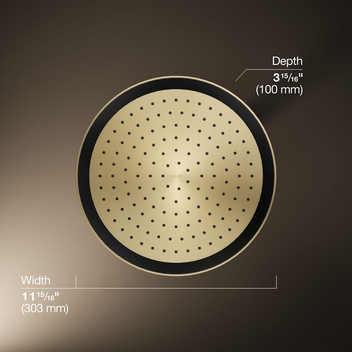 3/4 view of product with dimensions