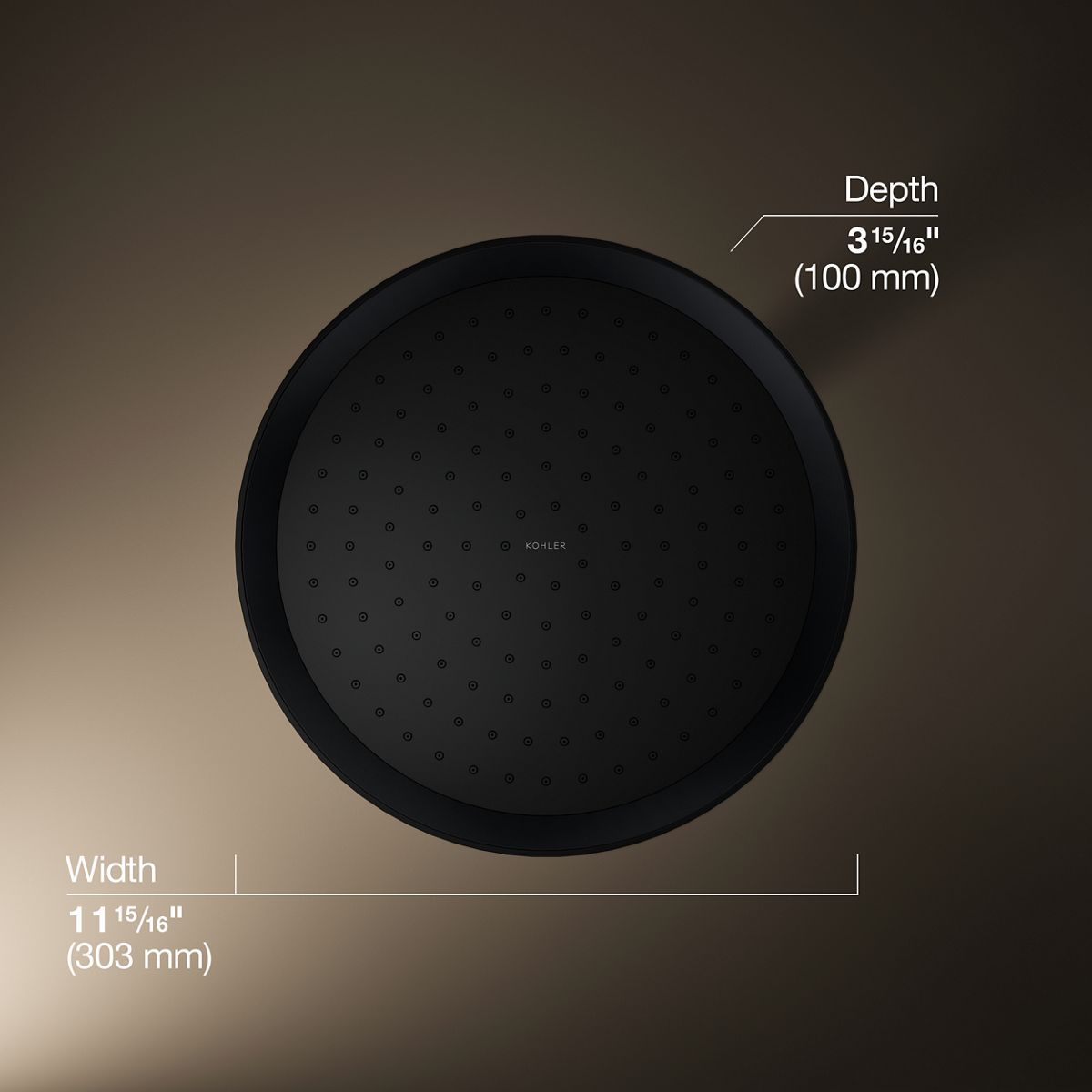3/4 view of product with dimensions