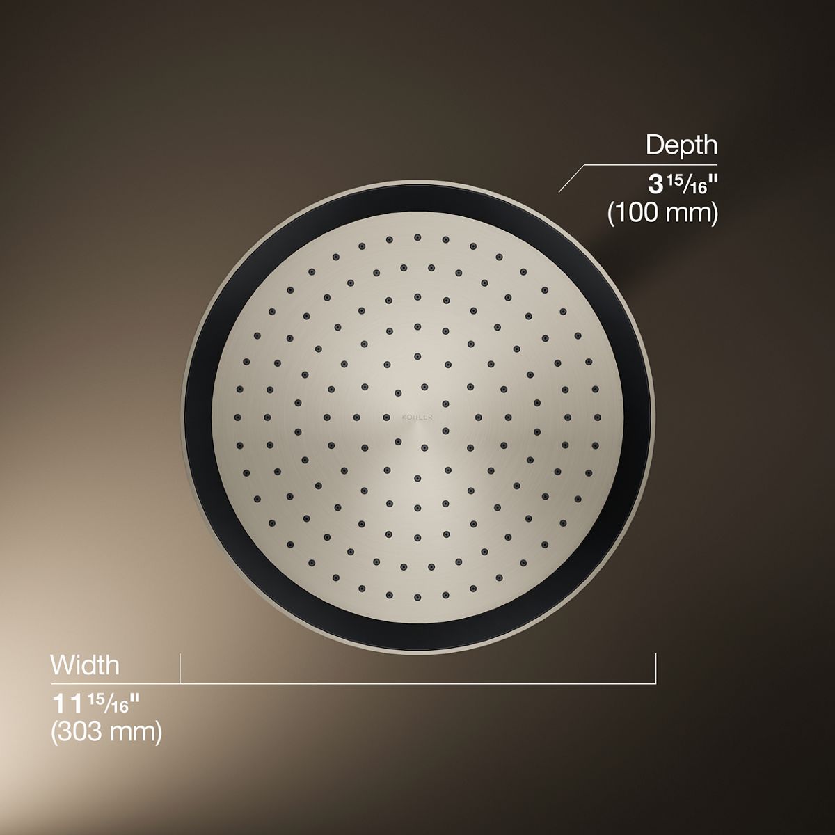 3/4 view of product with dimensions