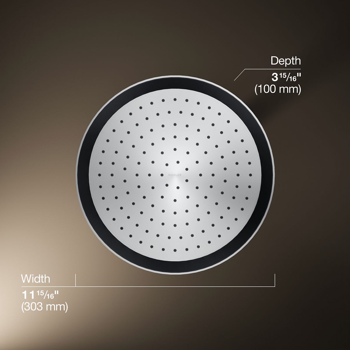 3/4 view of product with dimensions