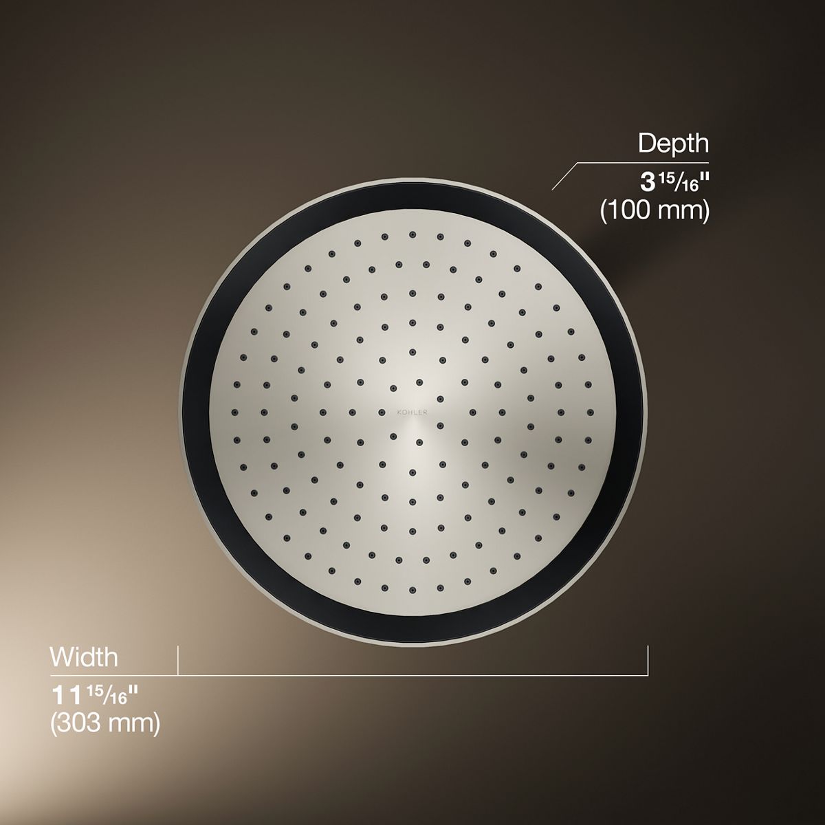 3/4 view of product with dimensions