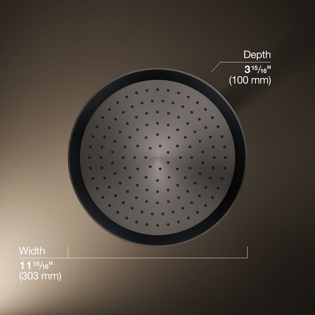 3/4 view of product with dimensions
