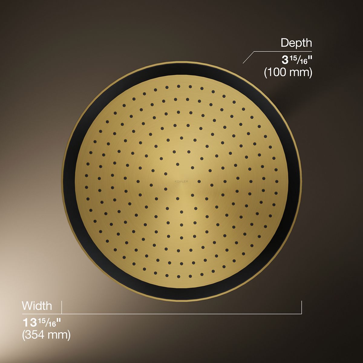 3/4 view of product with dimensions