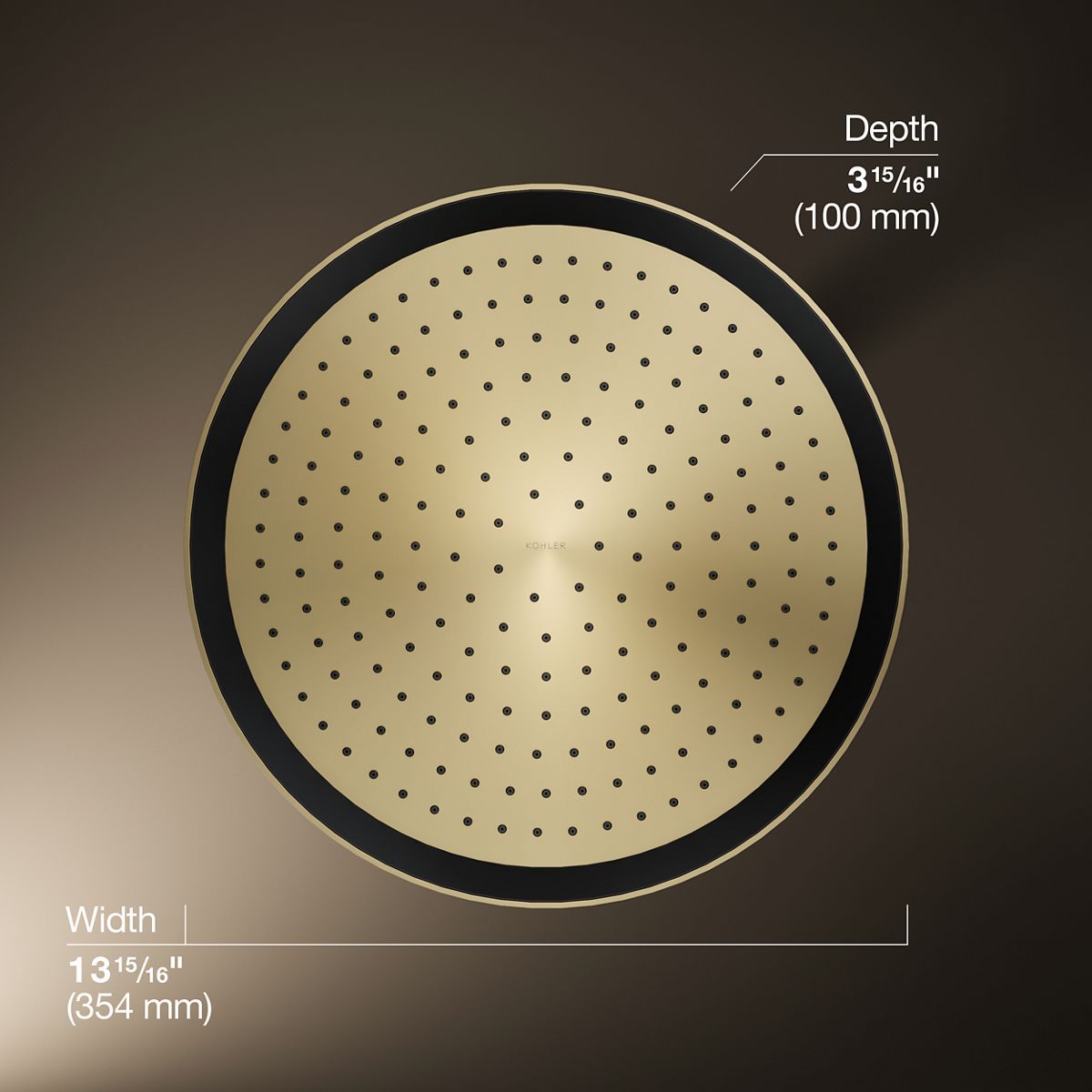 3/4 view of product with dimensions