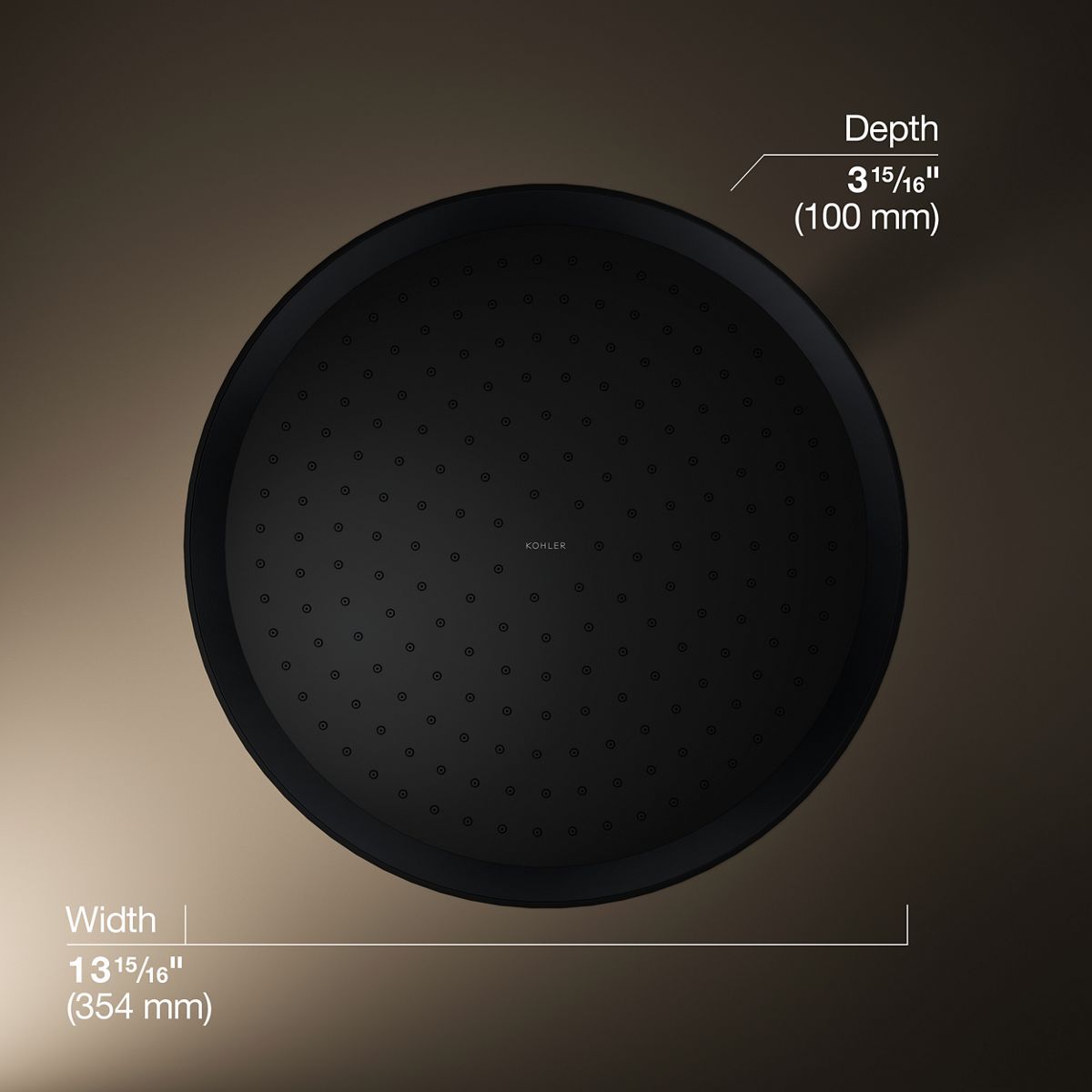 3/4 view of product with dimensions