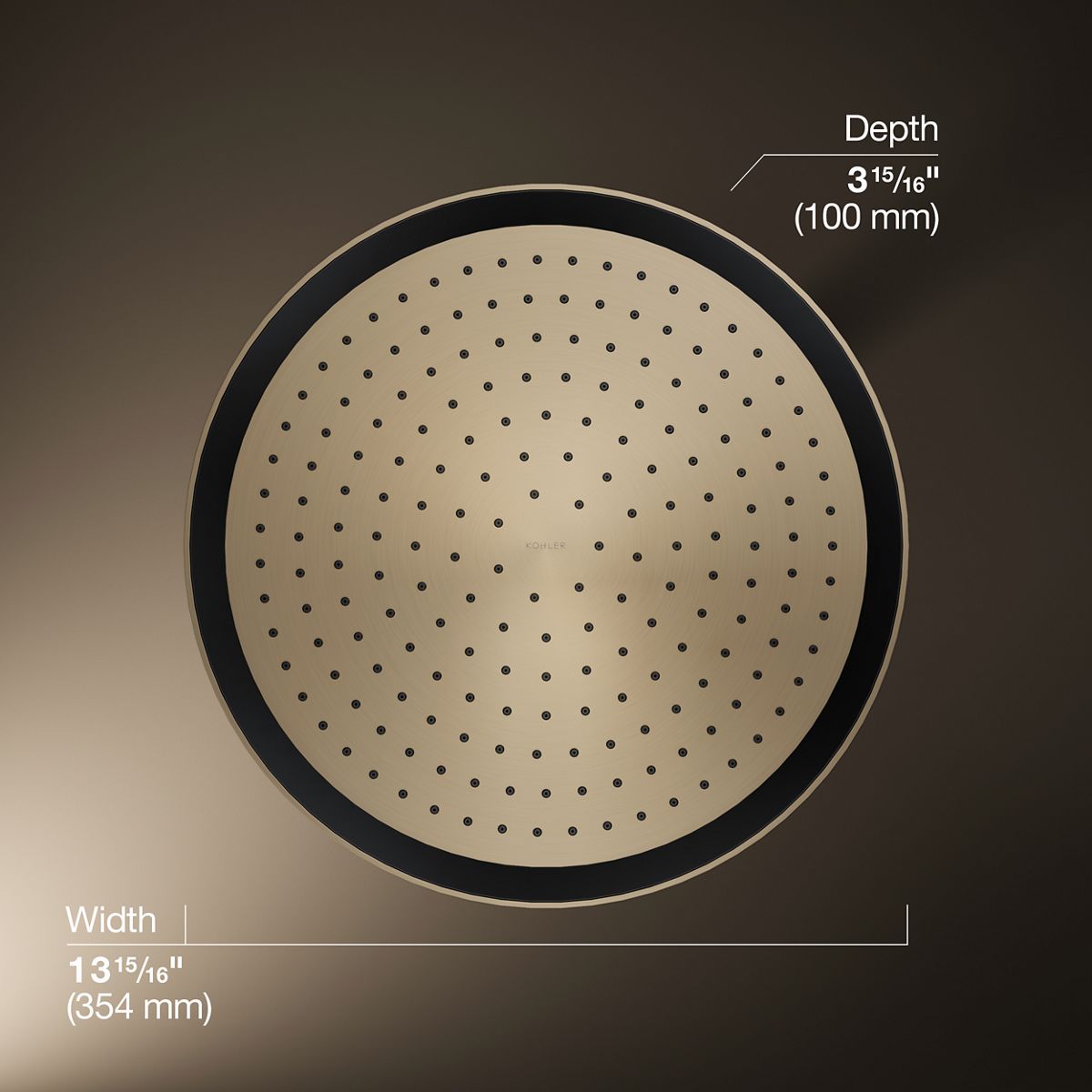 3/4 view of product with dimensions