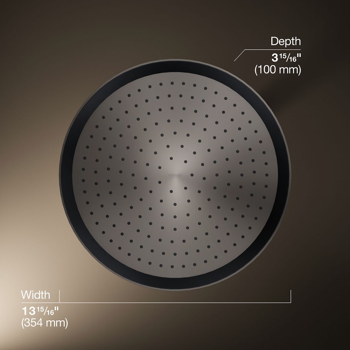 3/4 view of product with dimensions