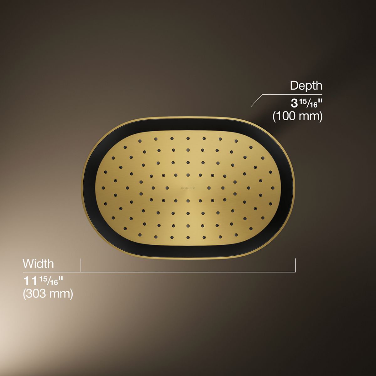 3/4 view of product with dimensions