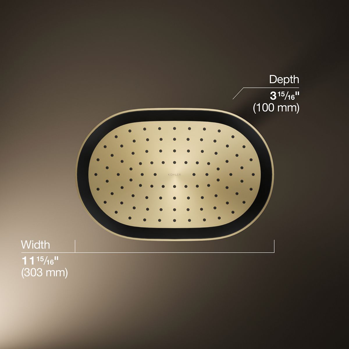 3/4 view of product with dimensions
