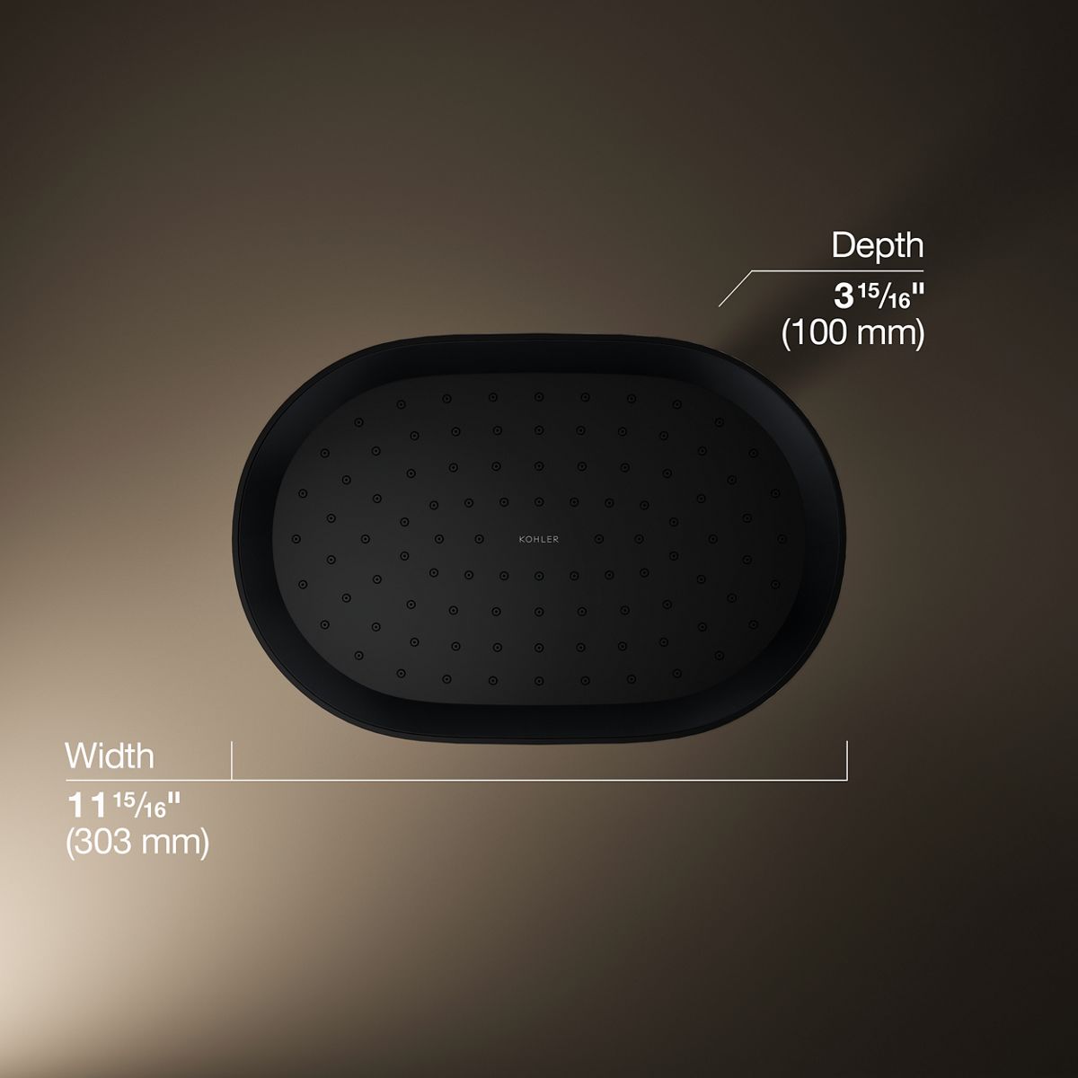 3/4 view of product with dimensions