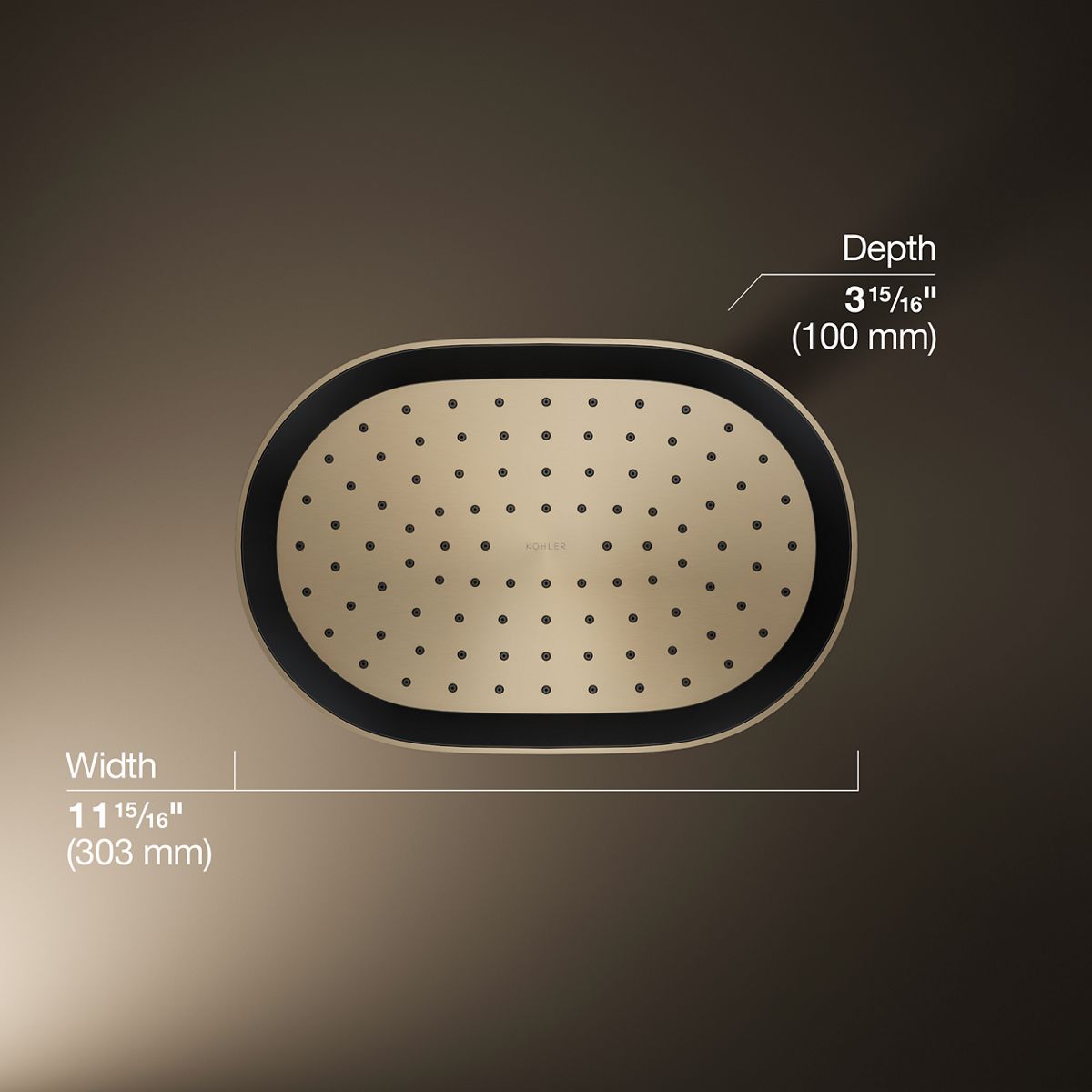 3/4 view of product with dimensions