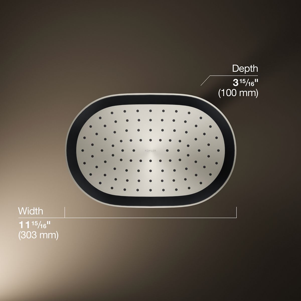 3/4 view of product with dimensions