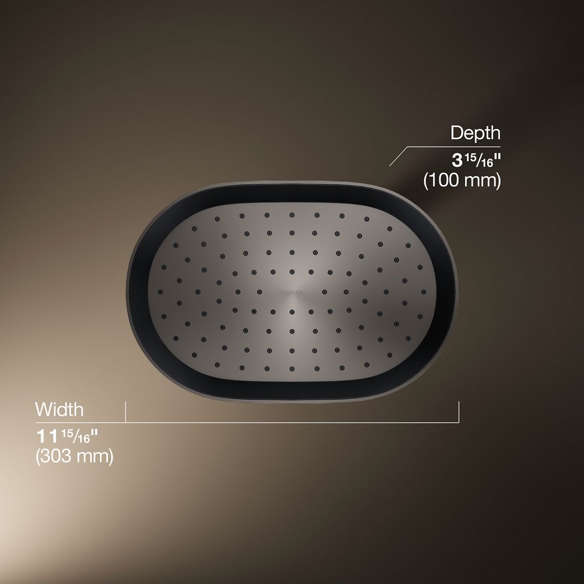 3/4 view of product with dimensions