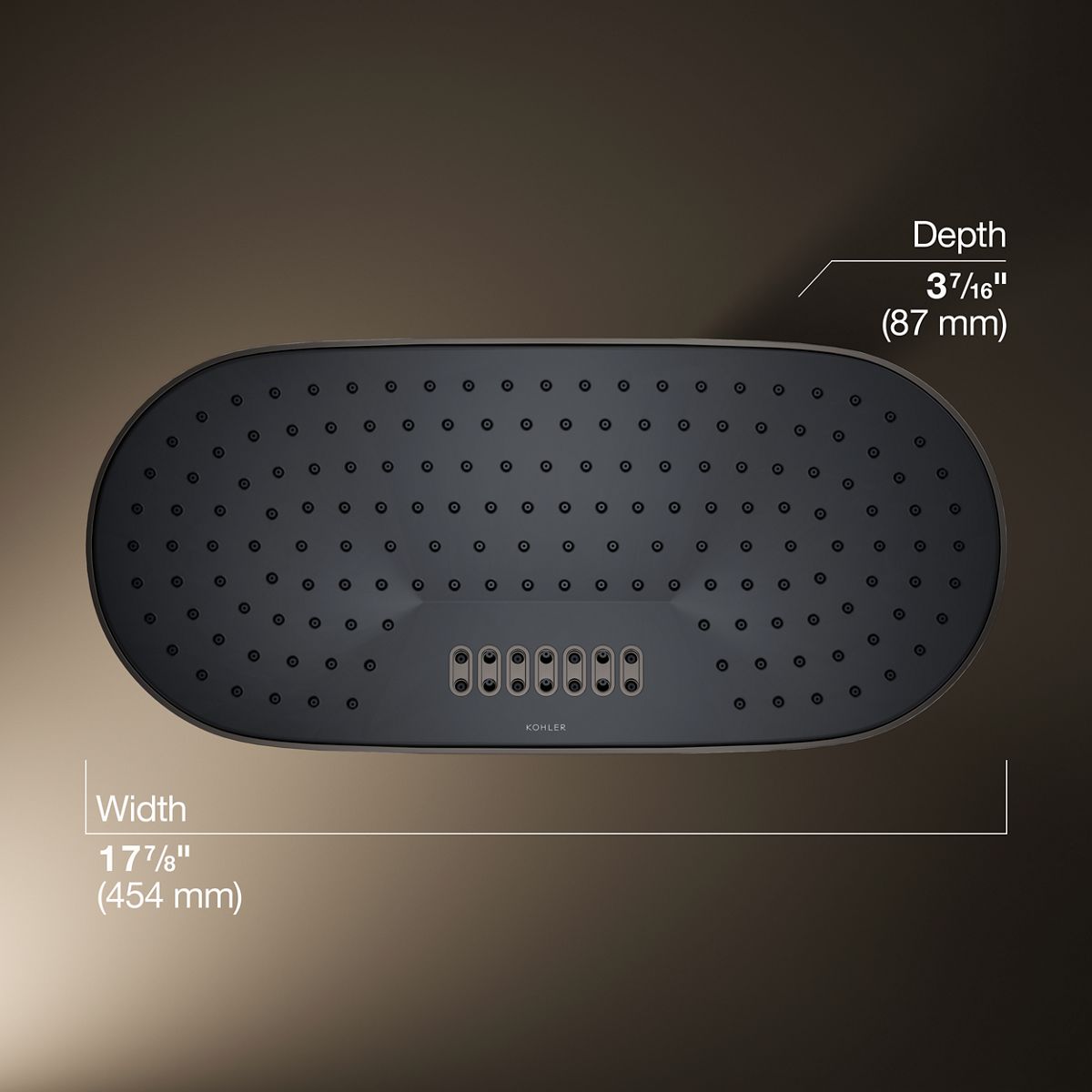 3/4 view of product with dimensions
