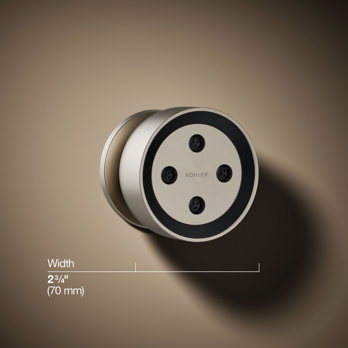 3/4 view of product with dimensions