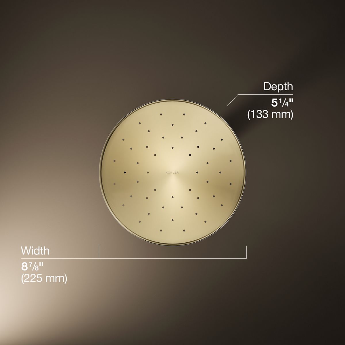 3/4 view of product with dimensions