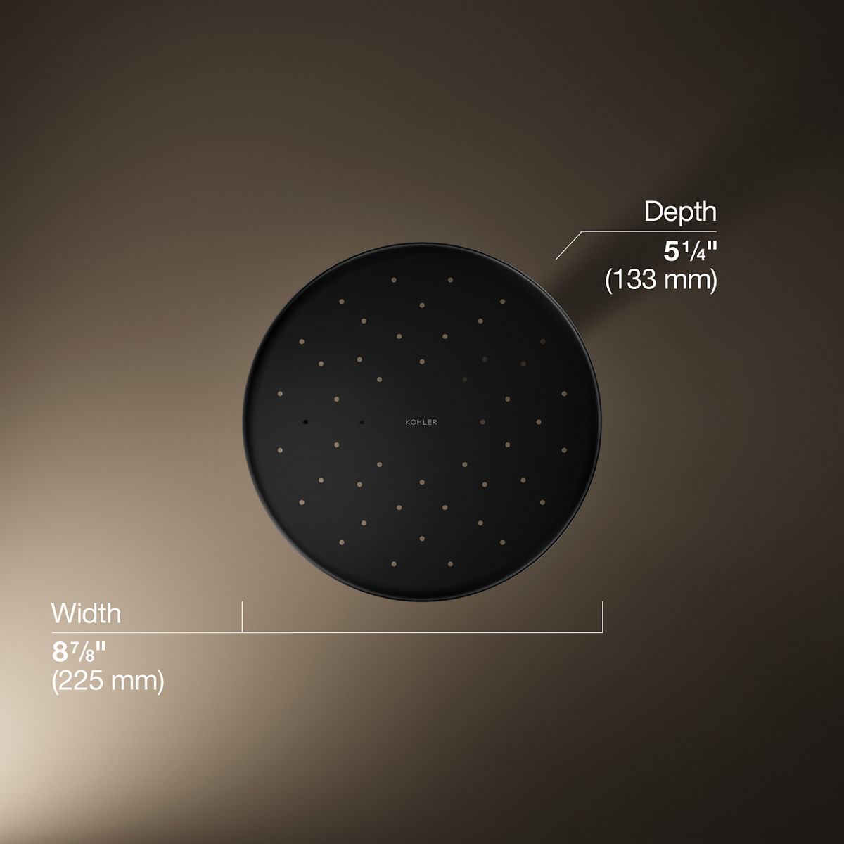 3/4 view of product with dimensions