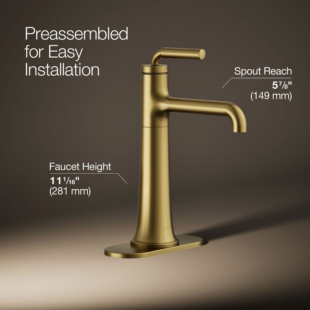 3/4 view of product with dimensions