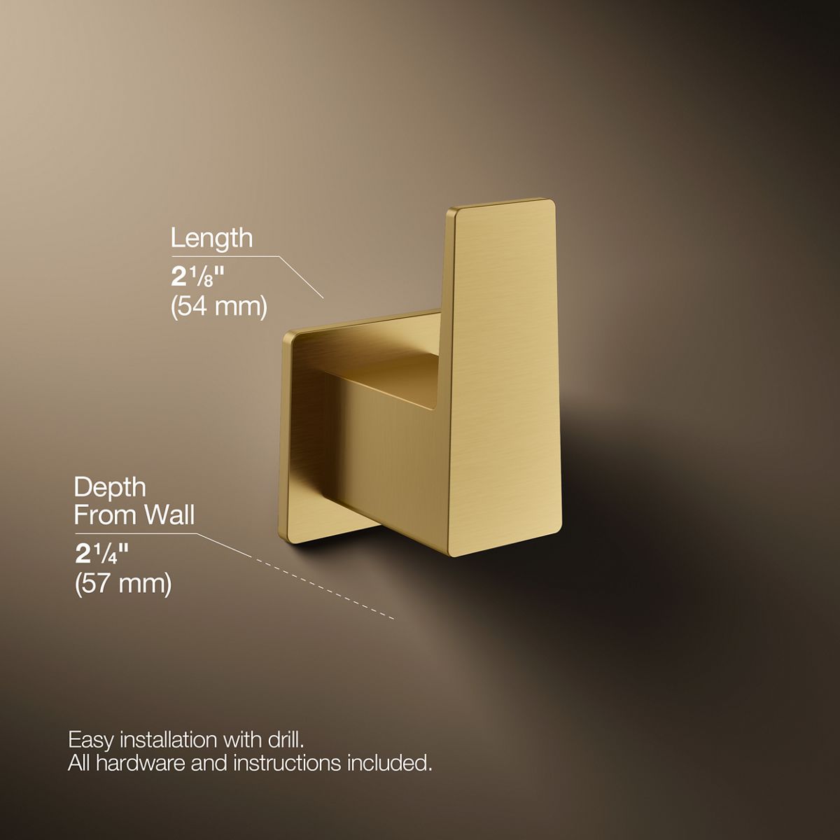3/4 view of product with dimensions