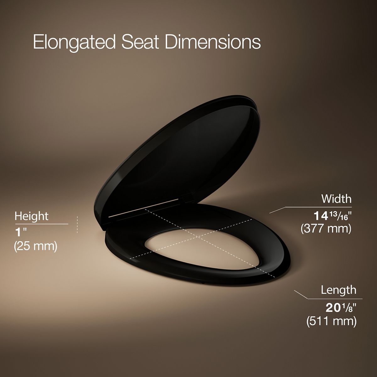 3/4 view of product with dimensions