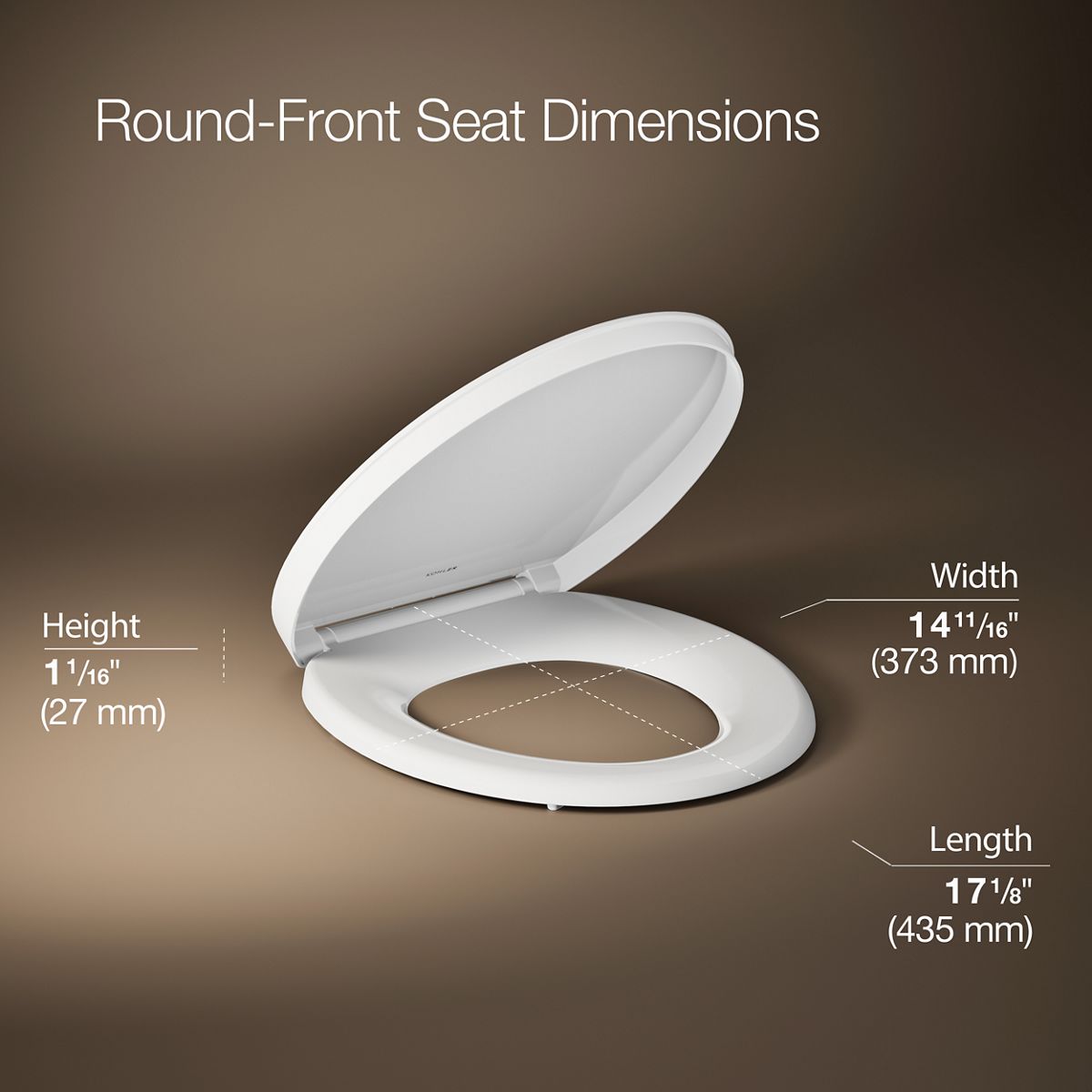 3/4 view of product with dimensions
