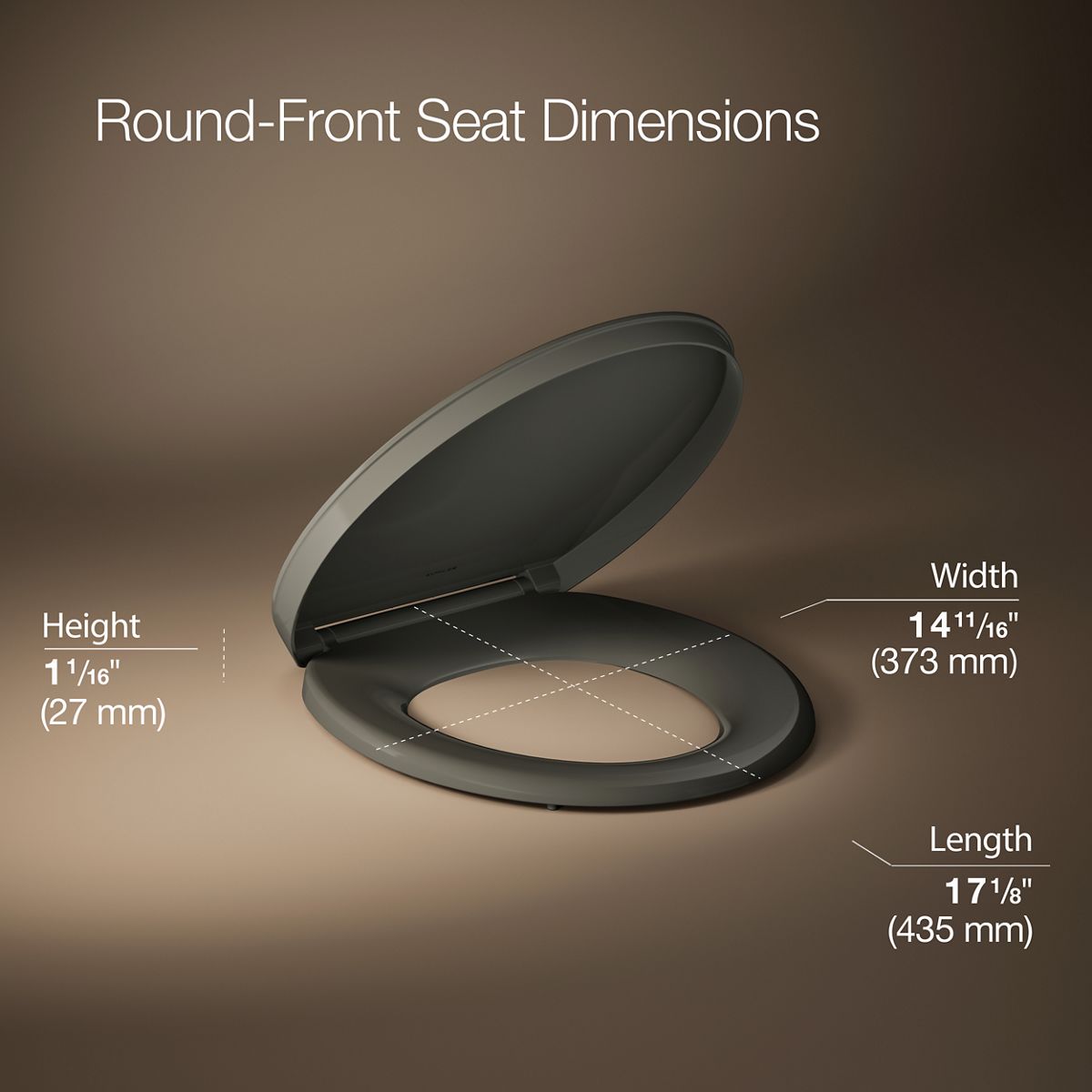 3/4 view of product with dimensions