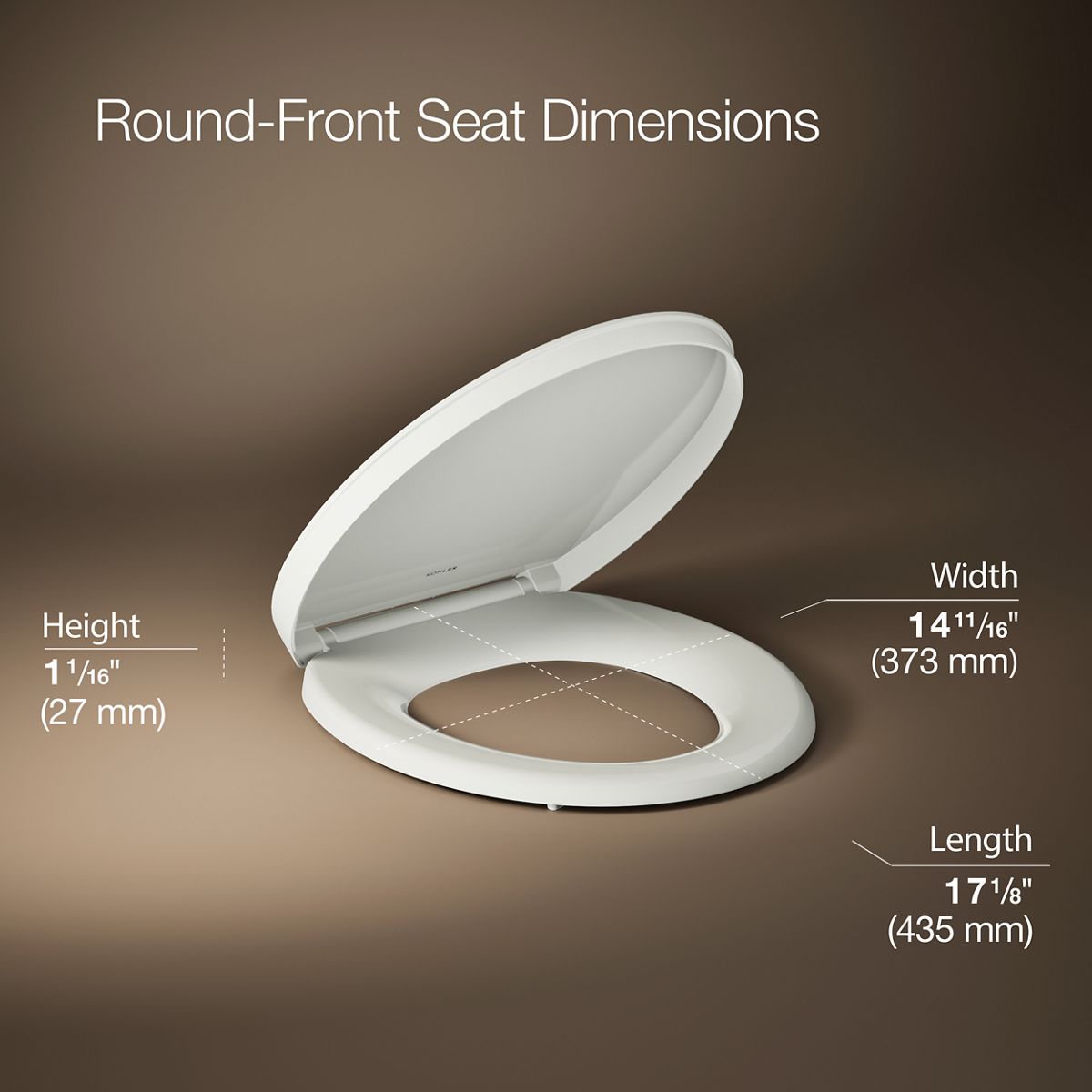 3/4 view of product with dimensions