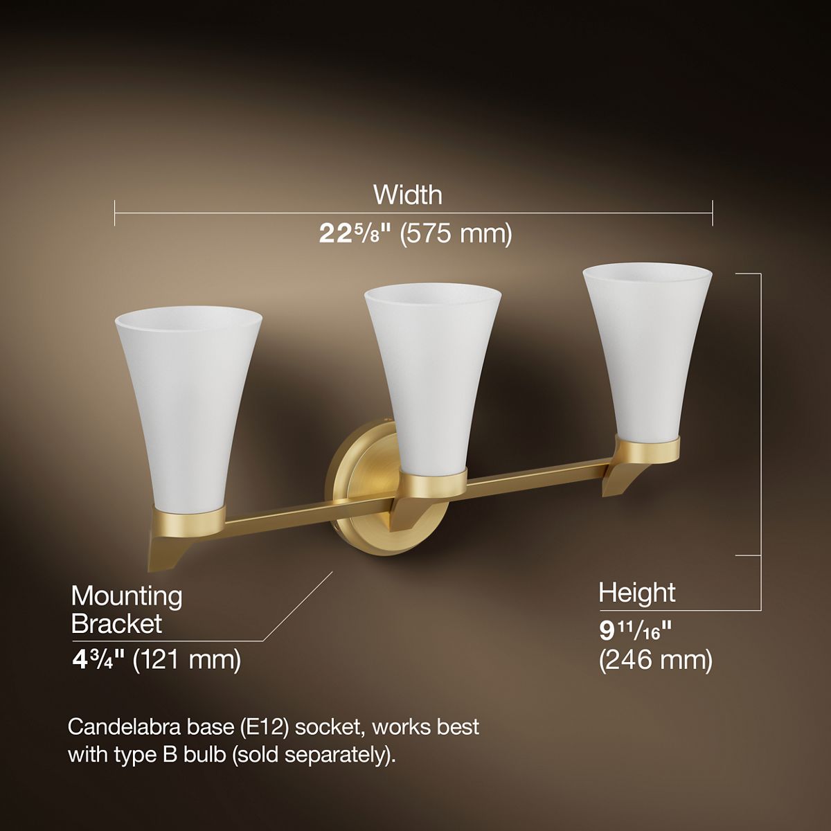 Simplice Three-Light Sconce | K-26848-SC03 | KOHLER