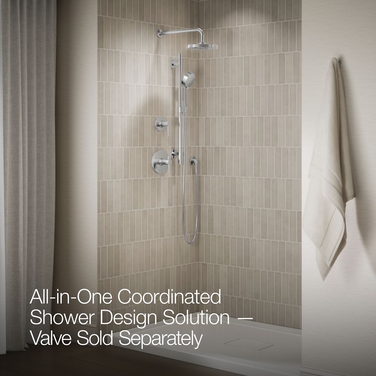 Up to 2 walls & multiple product categories visible, 2-point perspective