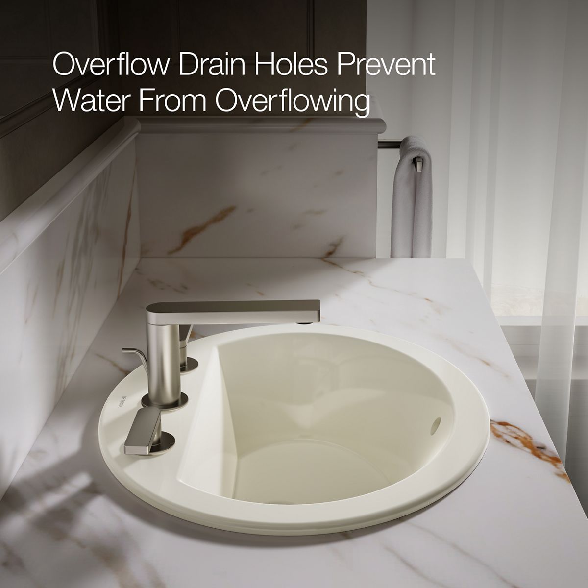 KOHLER | K-2699-8 | Bryant Oval Drop-In Sink with 8-Inch Centers