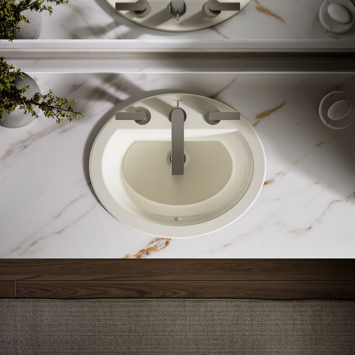 KOHLER | K-2699-8 | Bryant Oval Drop-In Sink with 8-Inch Centers