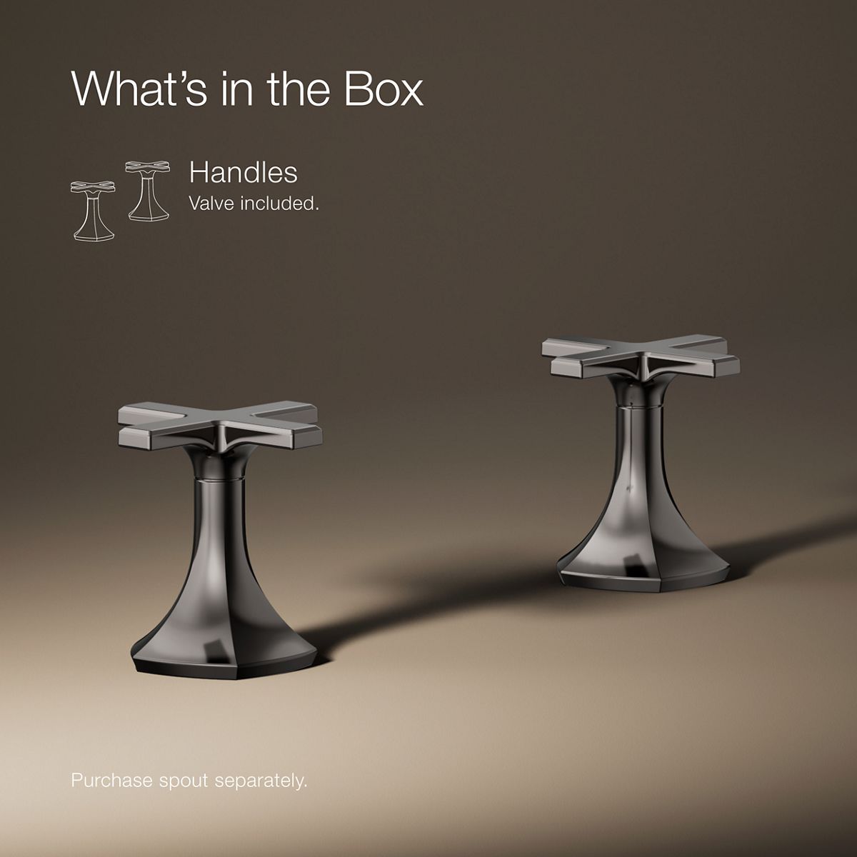 Cross Bathroom Sink Faucet Handles | K-27010-3 | KOHLER