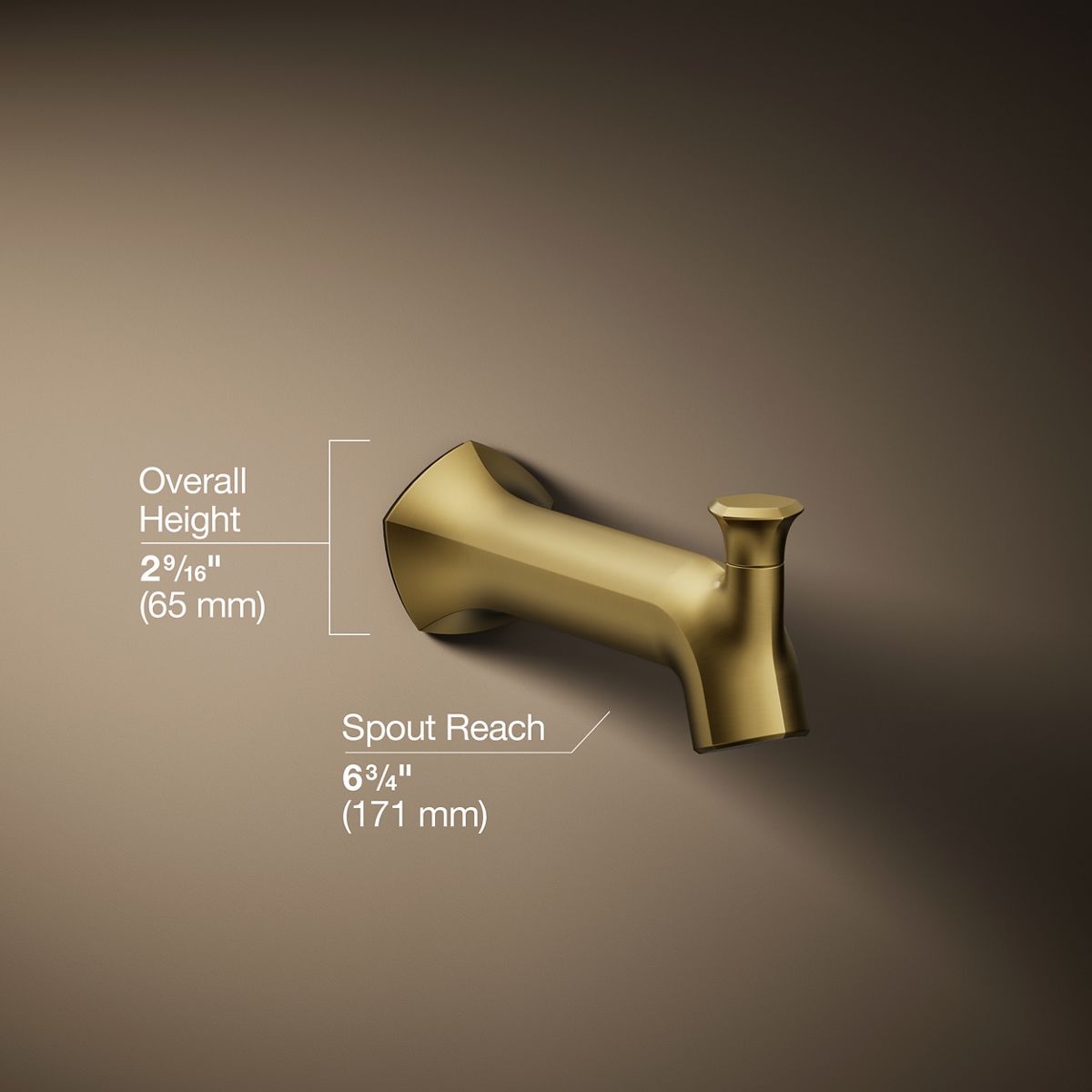 3/4 view of product with dimensions
