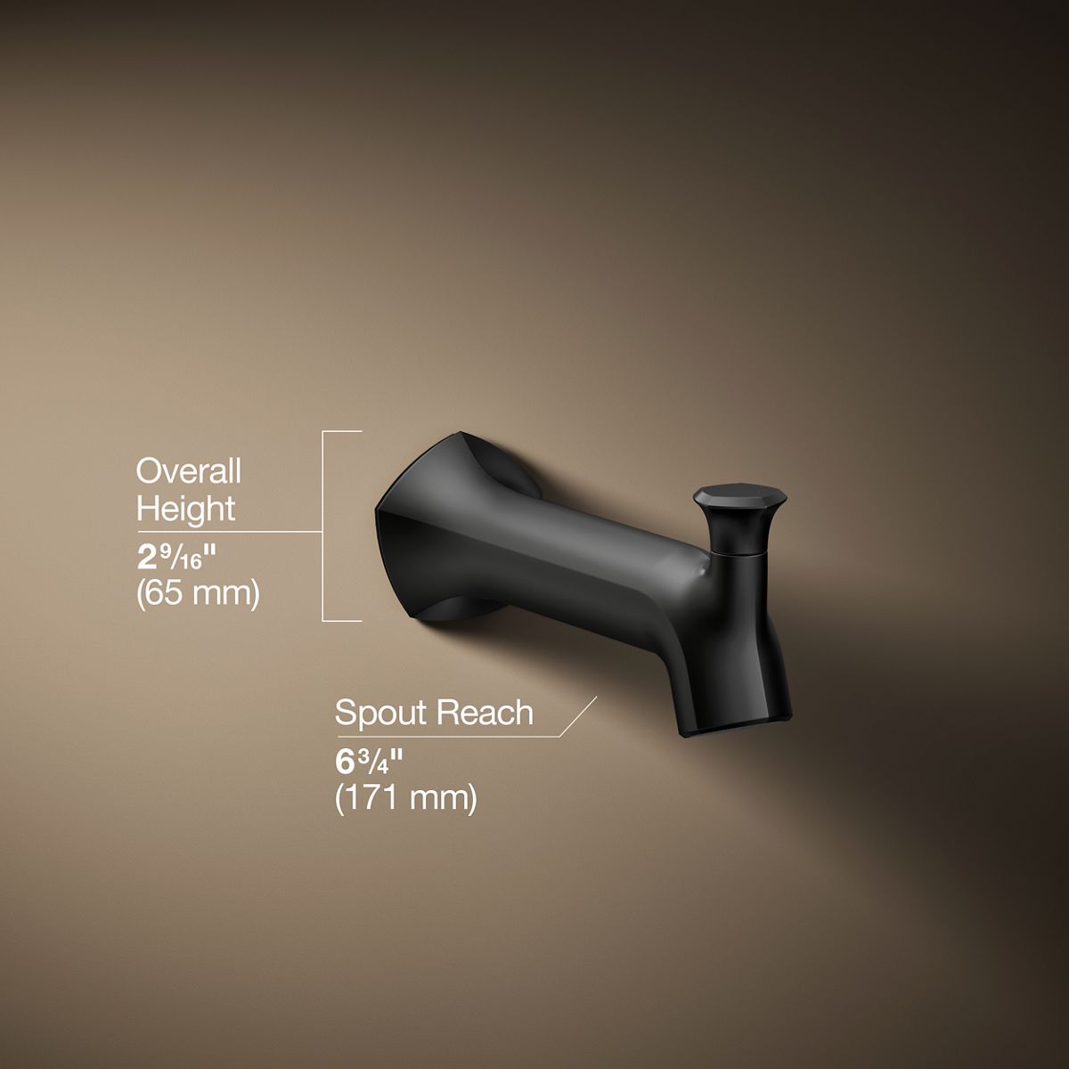 3/4 view of product with dimensions