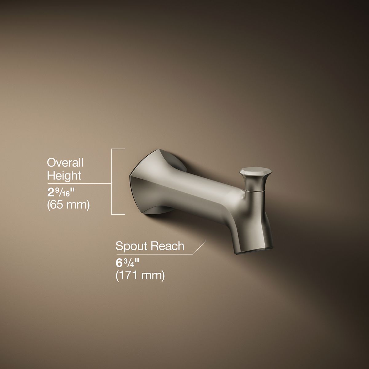 3/4 view of product with dimensions