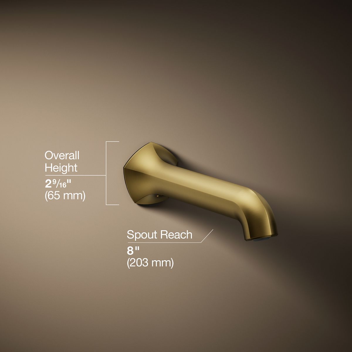 3/4 view of product with dimensions