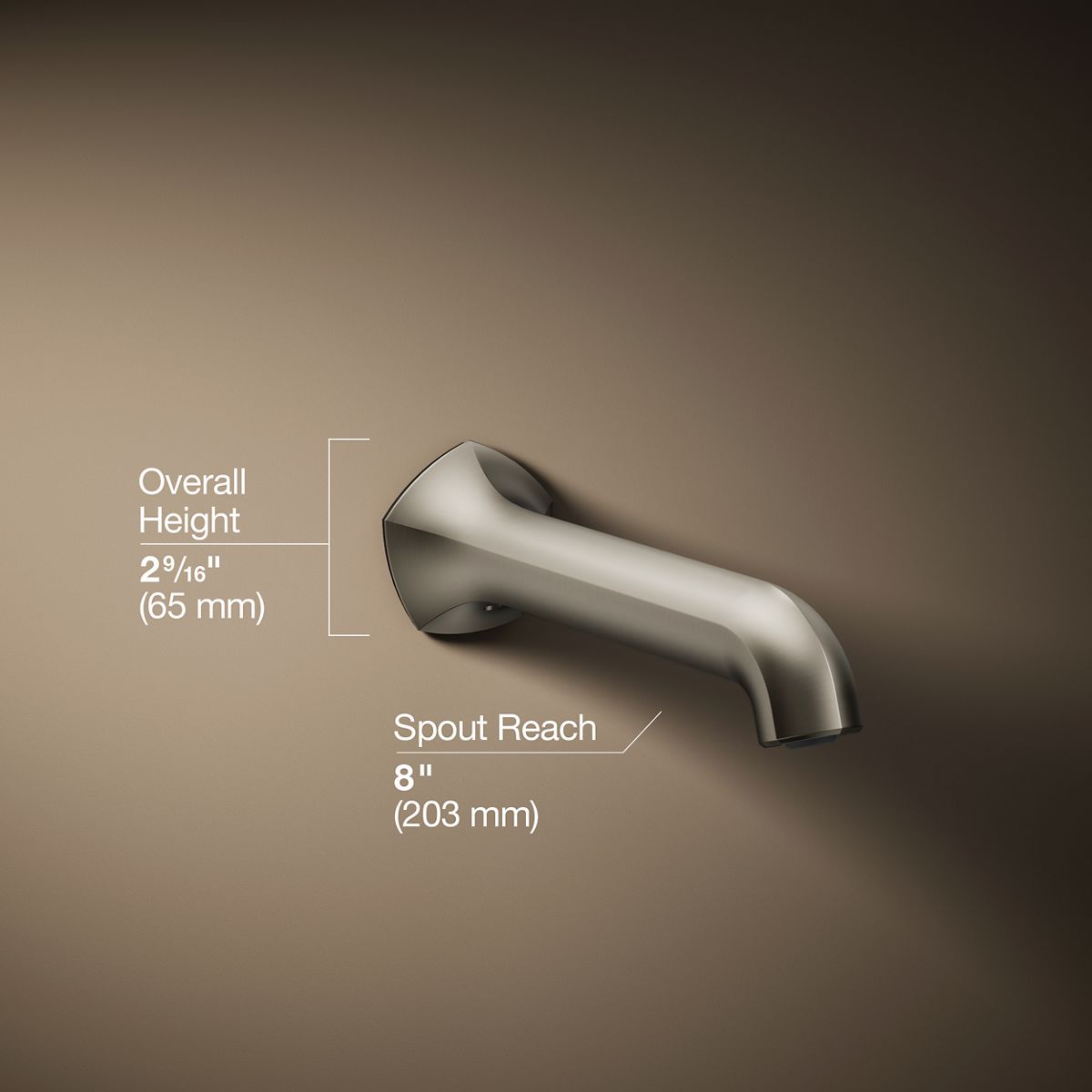 3/4 view of product with dimensions