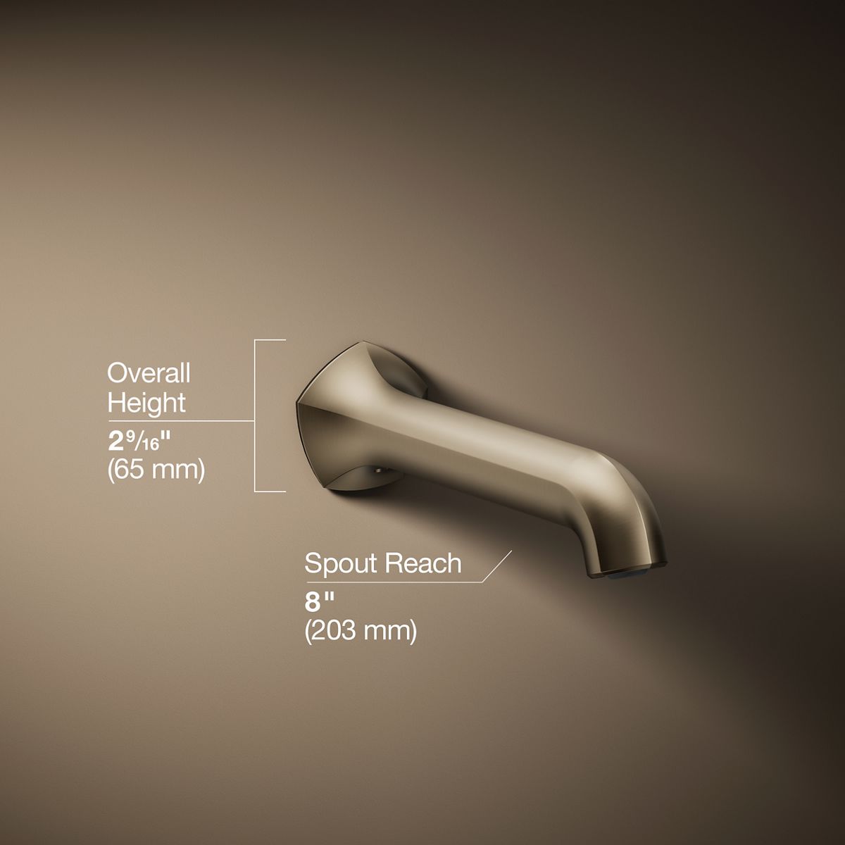 3/4 view of product with dimensions