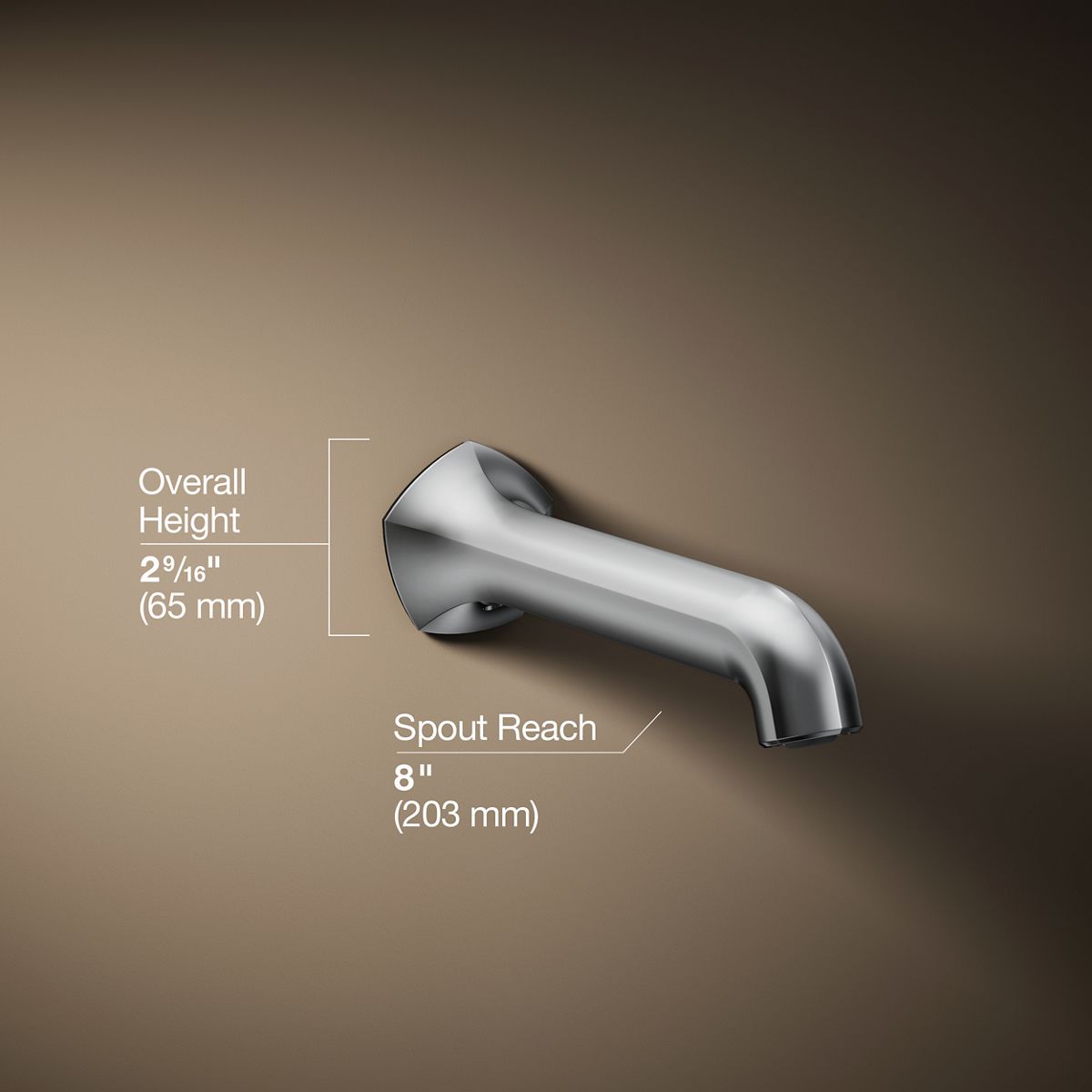 3/4 view of product with dimensions