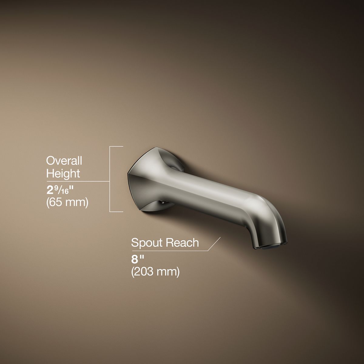 3/4 view of product with dimensions