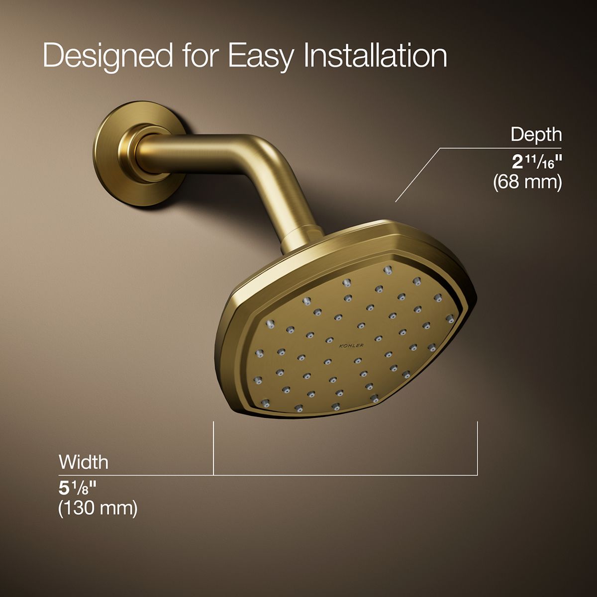 3/4 view of product with dimensions