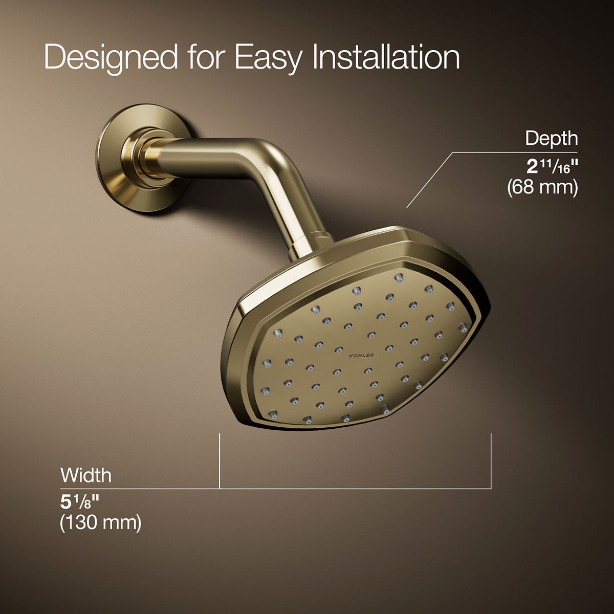 3/4 view of product with dimensions