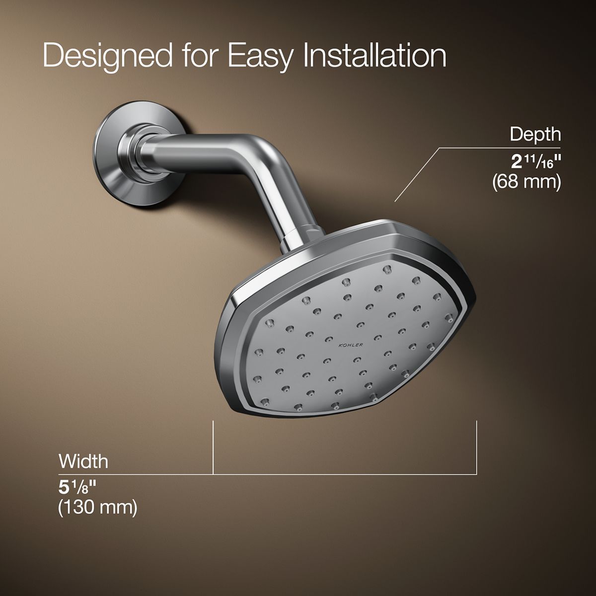 3/4 view of product with dimensions