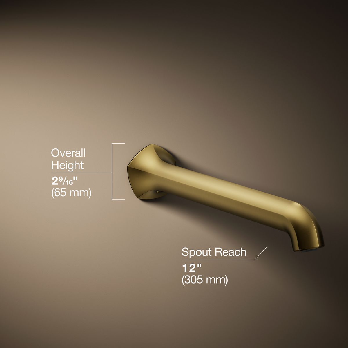 3/4 view of product with dimensions