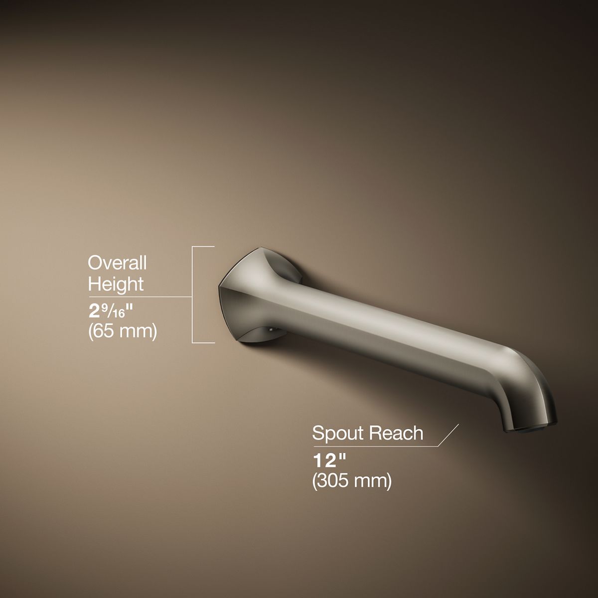 3/4 view of product with dimensions