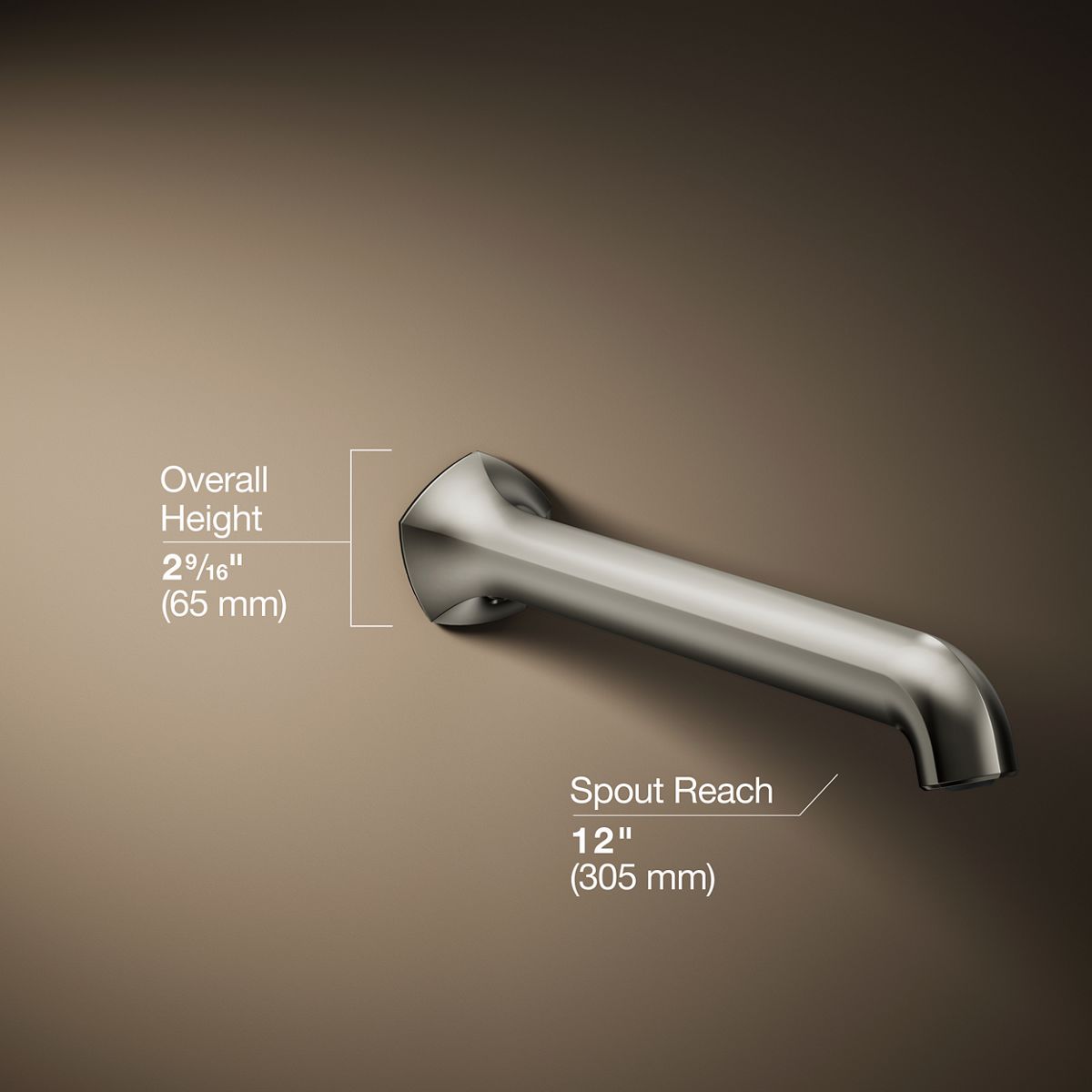 3/4 view of product with dimensions